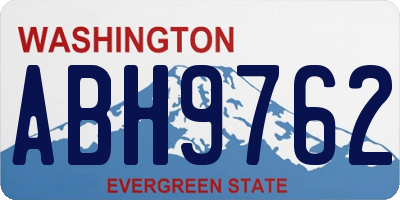 WA license plate ABH9762