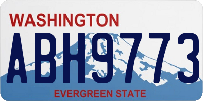 WA license plate ABH9773