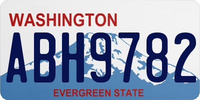 WA license plate ABH9782
