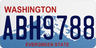 WA license plate ABH9788