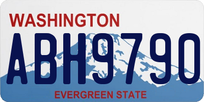 WA license plate ABH9790