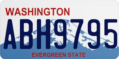 WA license plate ABH9795