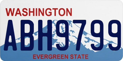 WA license plate ABH9799