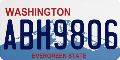 WA license plate ABH9806