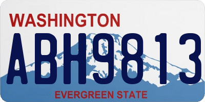 WA license plate ABH9813