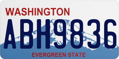 WA license plate ABH9836