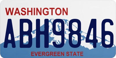 WA license plate ABH9846