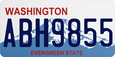 WA license plate ABH9855
