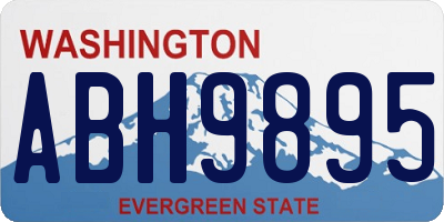 WA license plate ABH9895