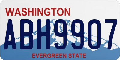 WA license plate ABH9907