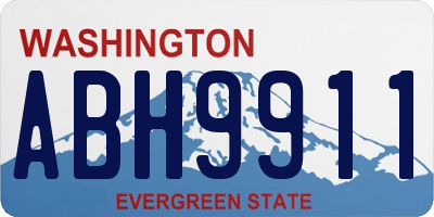 WA license plate ABH9911