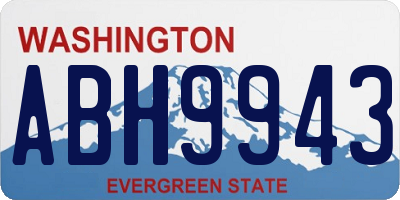 WA license plate ABH9943