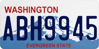 WA license plate ABH9945