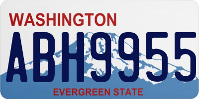 WA license plate ABH9955