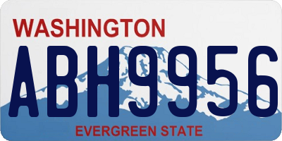 WA license plate ABH9956