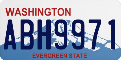 WA license plate ABH9971