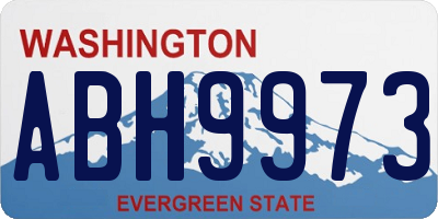 WA license plate ABH9973