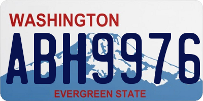 WA license plate ABH9976