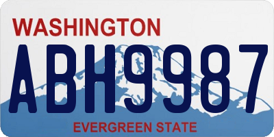 WA license plate ABH9987