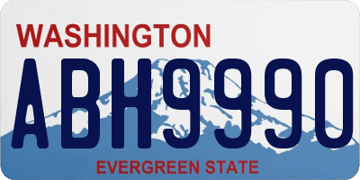 WA license plate ABH9990