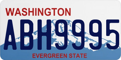 WA license plate ABH9995
