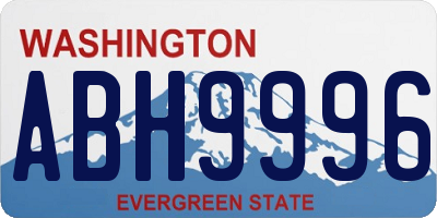 WA license plate ABH9996