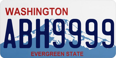 WA license plate ABH9999