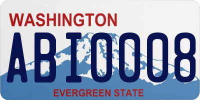 WA license plate ABI0008