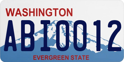 WA license plate ABI0012