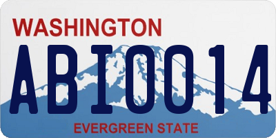 WA license plate ABI0014