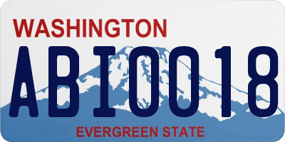 WA license plate ABI0018