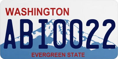 WA license plate ABI0022