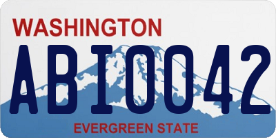WA license plate ABI0042