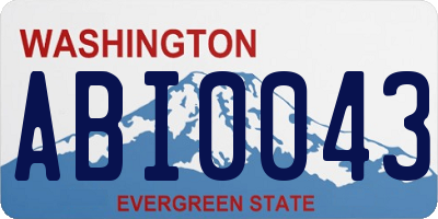 WA license plate ABI0043