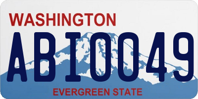 WA license plate ABI0049