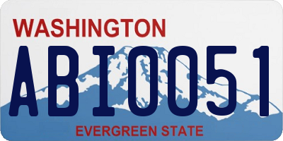 WA license plate ABI0051