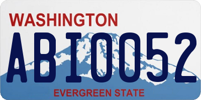 WA license plate ABI0052