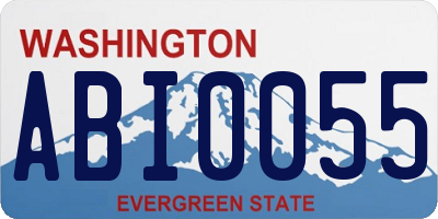 WA license plate ABI0055
