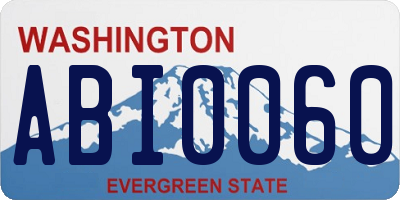 WA license plate ABI0060