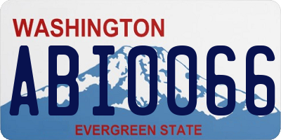 WA license plate ABI0066
