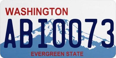 WA license plate ABI0073