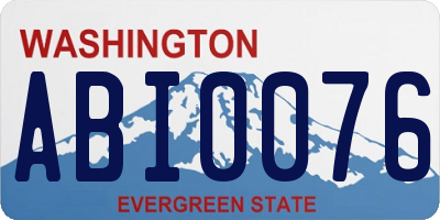 WA license plate ABI0076