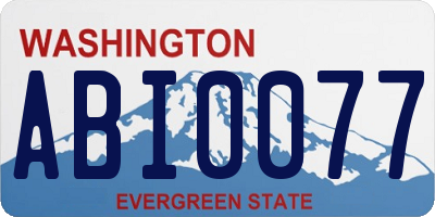 WA license plate ABI0077