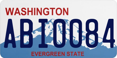 WA license plate ABI0084