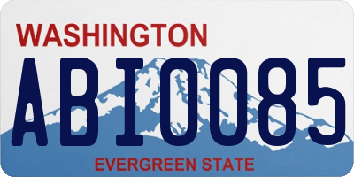 WA license plate ABI0085