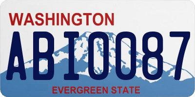 WA license plate ABI0087
