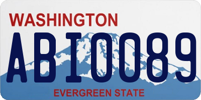 WA license plate ABI0089