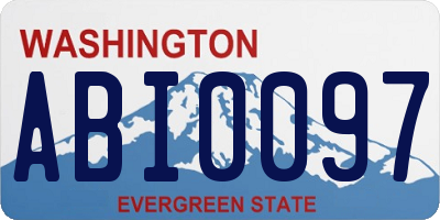 WA license plate ABI0097