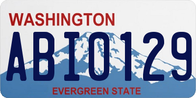 WA license plate ABI0129