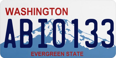 WA license plate ABI0133